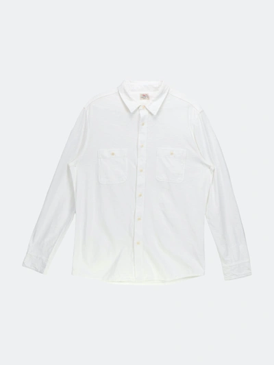 Shop Faherty Men's Knit Seasons Shirt Dress In White