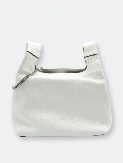 Shop Hayward Women's Chain Leather Top Handle Bag Top-handle In White