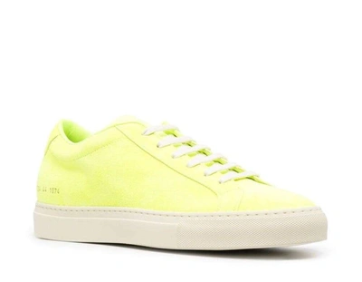 Shop Common Projects Achilles Fluo Sneakers In Yellow