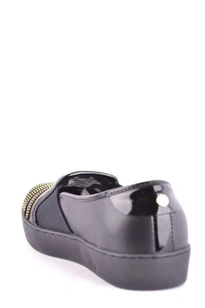 Shop Armani Jeans Moccasins In Black