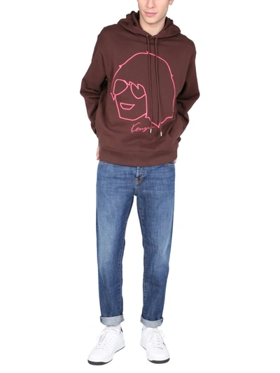 Shop Kenzo "tribute" Sweatshirt In Brown