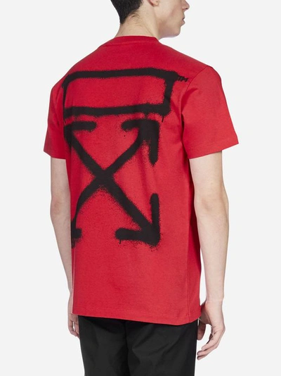 Off-white Spray Marker T-shirt Samba Red | ModeSens