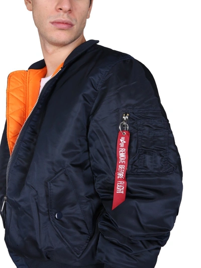 Shop Alpha Industries "ma-1" Bomber In Blue