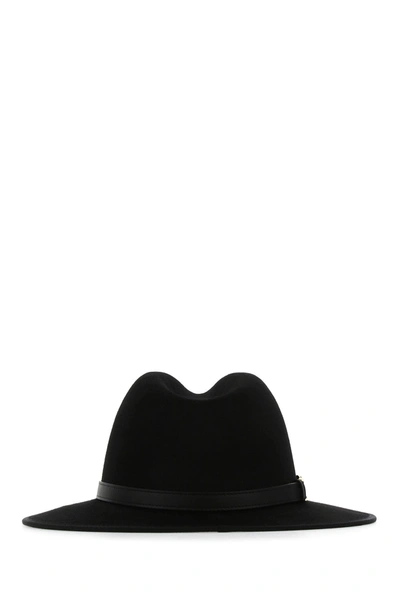 Shop Gucci Black Felt Hat  Black  Donna S