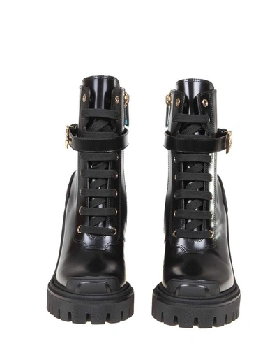 Dolce & Gabbana Hi-trekking Boots In Brushed Calfskin In Black 
