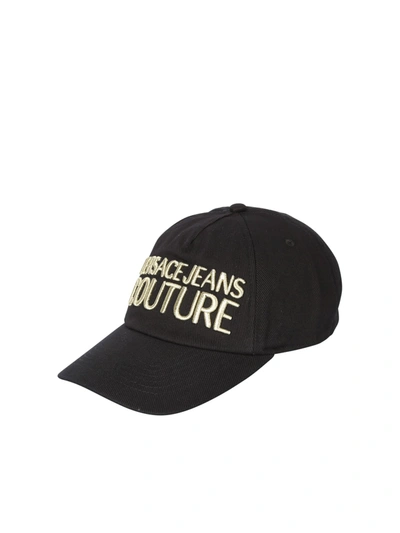 Shop Versace Jeans Couture Cappello Baseball Canvas Nero In Black