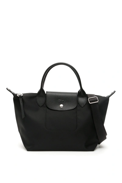 Shop Longchamp Le Pliage Neo Small Shopping Bag In Black (black)