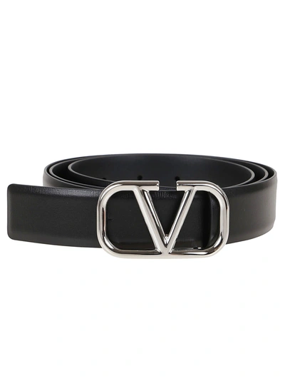Shop Valentino Buckle Belt H.30 In No Nero