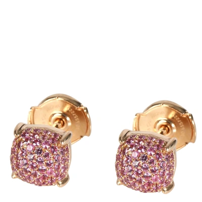 Pre owned Paloma s Sugar Stacks 18k Rose Gold Sapphire Stud Earrings