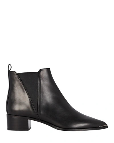 Shop Acne Studios Jensen Leather Ankle Boots In Black