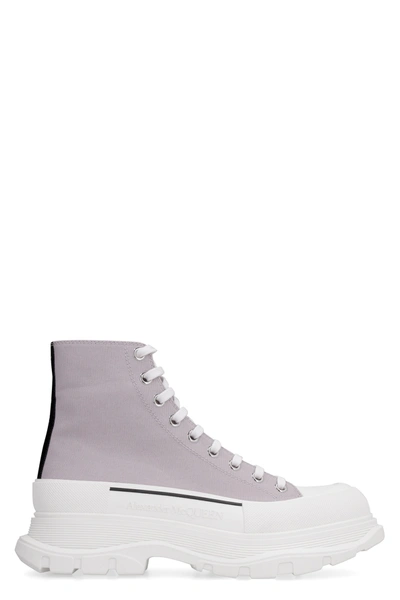 Shop Alexander Mcqueen Tread Slick Boots In Grey
