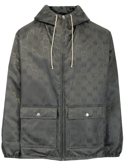 Shop Gucci Off The Grid Zipped Jacket In Grey