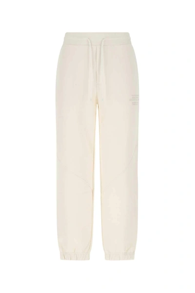 Shop Msgm Logo Embroidered Drawstring Track Pants In White
