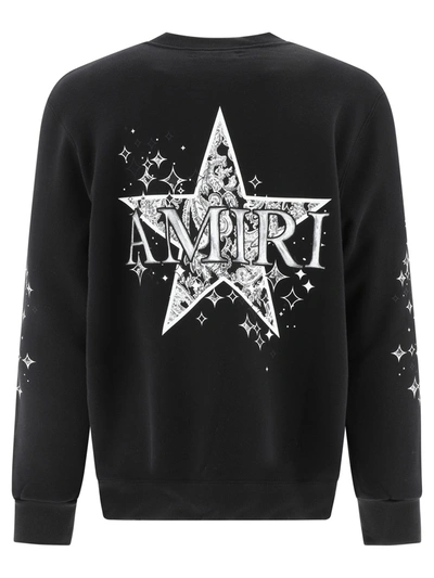 Shop Amiri "paisley Star" Sweatshirt In Black  