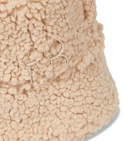 Ruslan Baginskiy Monogram Embellished Lampshade Bucket Hat In Beige
