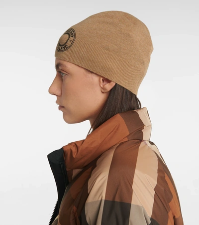 Shop Burberry Cashmere-blend Beanie In Camel