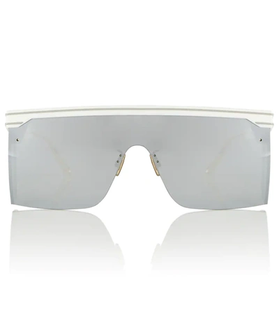 Dior Men's Club M1u Shield Sunglasses In White / Smoke | ModeSens
