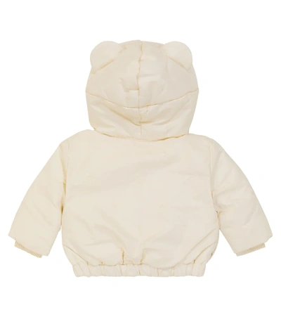 Shop Burberry Baby Nylon Down Jacket In Pale Cream Ip Pttn