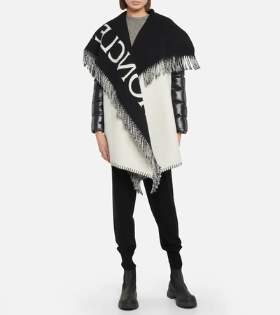 Moncler Logo Cape Jacket In Blackwhite | ModeSens