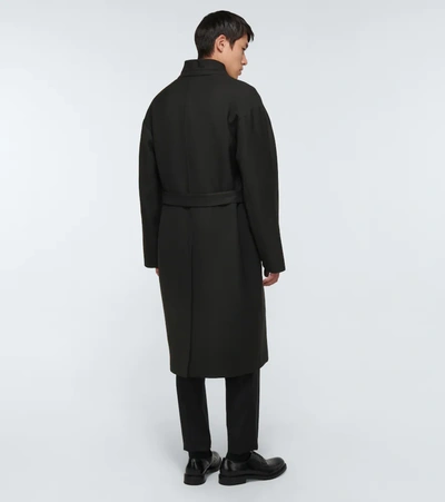 Shop Ermenegildo Zegna Xxx Wool-blend Coat In Blk Sld