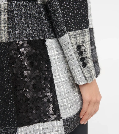Shop Dolce & Gabbana Patchwork Tweed Blazer In Variante Abbinata