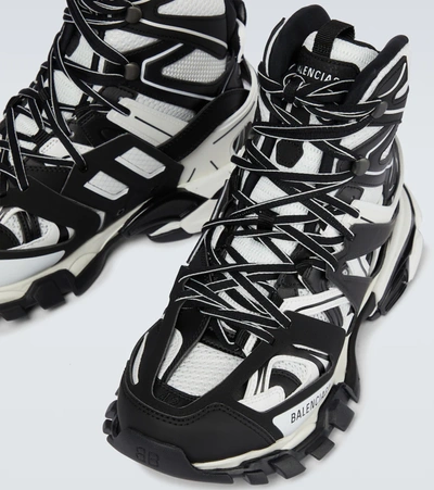 Shop Balenciaga Track Hike Sneakers In White/black