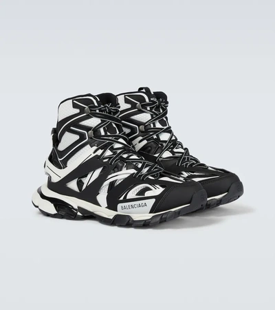 Shop Balenciaga Track Hike Sneakers In White/black