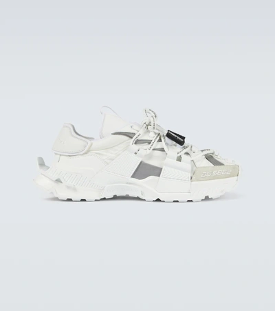 Shop Dolce & Gabbana Low-top Space Sneakers In White/silver