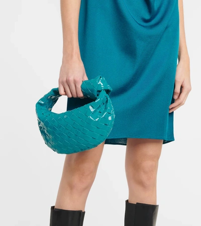 Bottega Veneta Blue The Mini Jodie Leather Clutch Bag | ModeSens