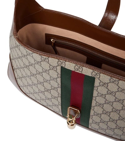 Shop Gucci Jackie 1961 Medium Shoulder Bag In Be.ebon/br.sugar/vrv