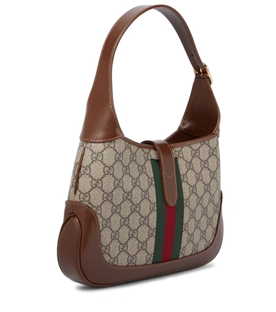 Shop Gucci Jackie 1961 Small Gg Supreme Shoulder Bag In Be.ebon/br.sugar/vrv