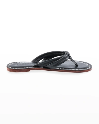 Shop Bernardo Miami Leather Slide Sandals In Black
