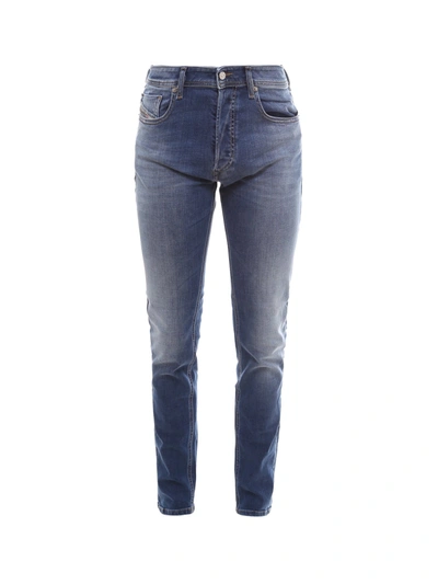 Shop Diesel Sleenker 09a60 Jeans In Blue