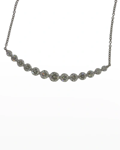 Shop American Jewelery Designs 18k White Gold 13 Round Diamond Smiley Necklace
