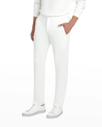 Shop Bugatchi Men's Comfort Knit Pants In Chalk