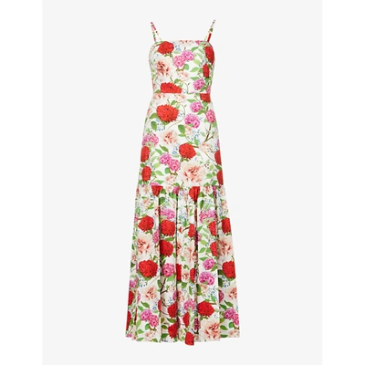 Shop Borgo De Nor Womens Peony & Rose Cordelia Floral-print Cotton Maxi Dress 12