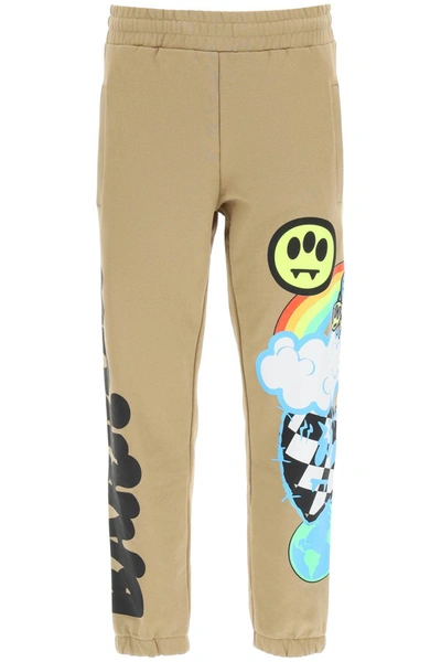 Shop Barrow Printed Cotton Sweatpants In Mixed Colours