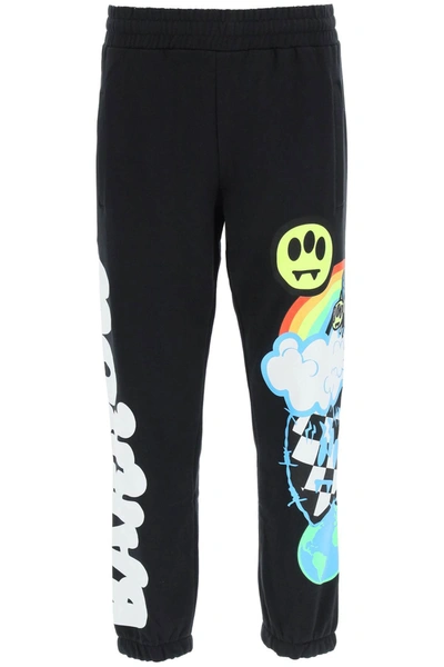 Shop Barrow Printed Cotton Sweatpants In Mixed Colours