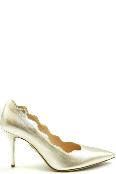 Shop Charlotte Olympia Décolleté In Gold