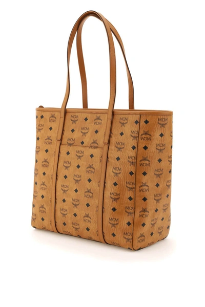 Shop Mcm Toni Medium Shopping Bag In Brown