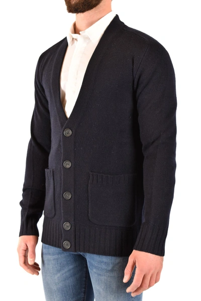 Shop Paolo Pecora Cardigan In Blue