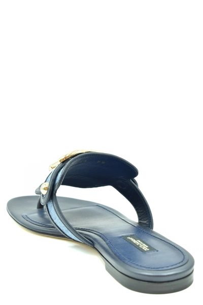 Shop Dolce & Gabbana Flip-flop In Blue