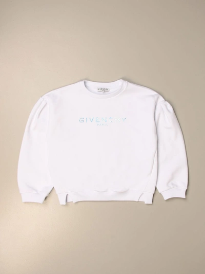 Shop Givenchy Cotton Sweatshirt With Logo In White