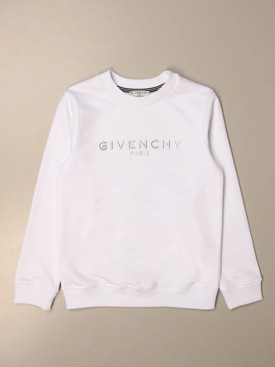 Shop Givenchy Crewneck Sweatshirt With Logo In White