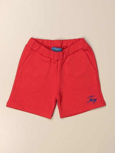 Shop Fay Jogging Bermuda Shorts With Logo In Red