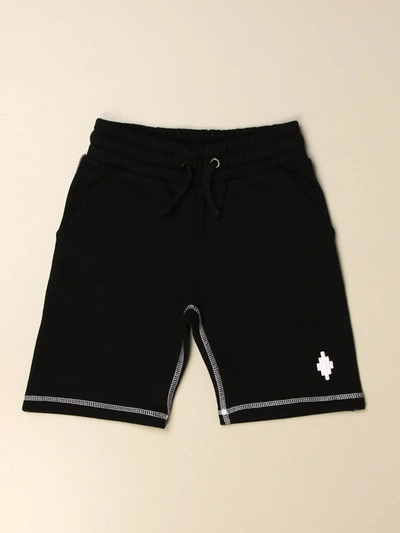 Shop Marcelo Burlon County Of Milan Cotton Jogging Shorts With Logo In Black