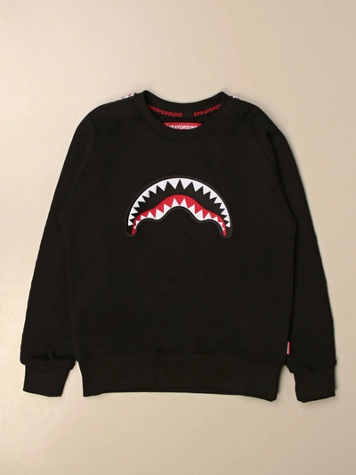 Shop Sprayground Sweatshirt With Shark Print In Black