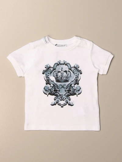 Shop Dolce & Gabbana Cotton Tshirt With Print In White