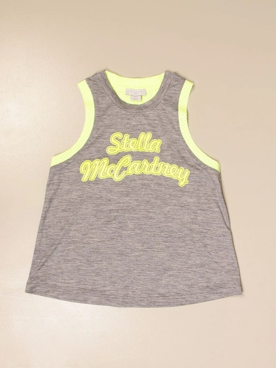 Shop Stella Mccartney Logo Tank Top In Grey