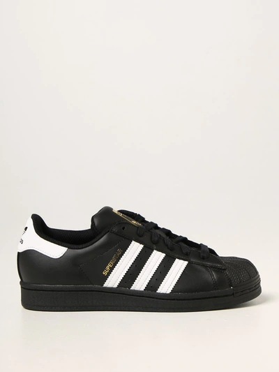 Shop Adidas Originals Superstar Bold J  Sneakers In Leather In Black